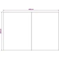 vidaXL Vervangingsdoek voor zonnescherm Wit 500 × 300 cm Polyester