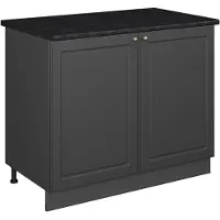 Vicco Wastafelkast Fame-Line, Anthrazit-Gold Landhaus/Antraciet, 100 cm, WB Antraciet