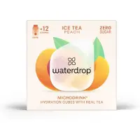 Waterdrop Microdrink Ice Tea Peach drinkblokjes met echte thee, 12 stuks.
