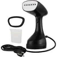 Jeemsie Kledingstomer – 1600W – Handstomer voor kleding – Snelle opwarming – Inclusief borstelopzetstuk & maatbeker – Zwart