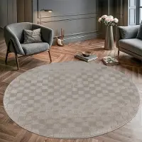 Muratap Vivant chesterfield rond vloerkleed laagpolig effen - 200 cm rond