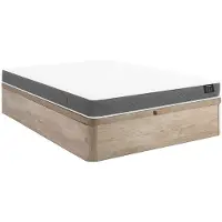 Vente-unique Set 140 x 190 cm bedbodem met opbergruimte naturel licht + pocketvering matras dikte 20cm - ENOROS van YSMÉE