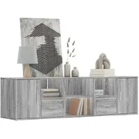 vidaXL Hoekkast 160x40x45 cm bewerkt hout grijs sonoma eikenkleurig