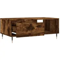 vidaXL Salontafel 90x50x36,5 cm bewerkt hout gerookt eikenkleurig