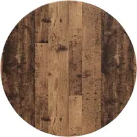 vidaXL Tafelblad Ø 80 x 1,5 cm Rond Bewerkt hout Oud hout