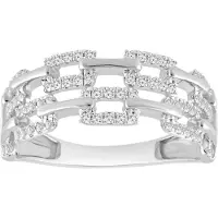 Diamant Exquis Ring zilver