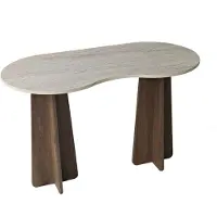 CALICOSY - Kantoor met organisch gevormd blad L120 cm COMO