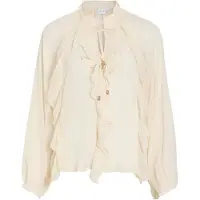 Vila vitiro v-neck l/s flounce top/bfs 14116881 birch