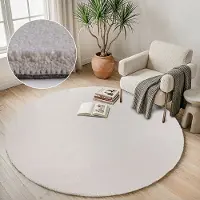 Muratap Comfy premium rond luxe effen vloerkleed wasbaar uni 200 cm rond
