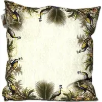 Madison sierkussen 45x45 cm Peacock flower taupe