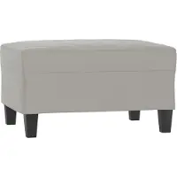vidaXL Voetenbank 70x55x41 cm microvezelstof lichtgrijs