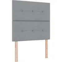 vidaXL Hoogte verstelbaar hoofdbord Lichtgrijs 90 cm Stof
