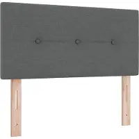 vidaXL Hoogte verstelbaar hoofdbord Donkergrijs 80 cm Stof