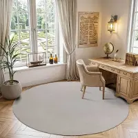 Muratap Comfy soft rond effen vloerkleed wasbaar uni 240 cm rond
