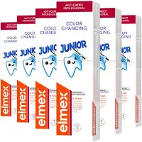 Elmex 6x Tandpasta Junior (6-12 Jaar) Colour Changing 75 ml