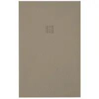 ZEZA Grade douchevloer - 120x90cm - antislip - antibacterieel - mineraalmarmer - rechthoek - mat cream (taupe) 400000000000019578