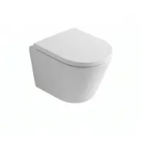 Qeramiq Dely Wandclosetpack - 36.3x51.7cm - diepspoel - rimless - 35mm zitting - mat wit SW1026254 / SW1000767