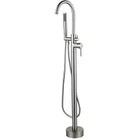 FortiFura Calvi vrijstaande badkraan 113cm met handdoucheset Geborsteld RVS PVD (RVS) SW377863