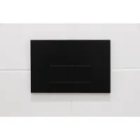 Qeramiq Push Metal Bedieningsplaat - voor Geberit UP320 inbouwreservoir - dualflush - rechthoekige knoppen - metaal zwart mat