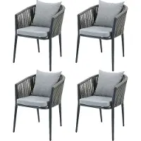 Axi Faye Stoelen Antraciet – Set 4 stuks