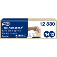 Tork Servet Tork N4 Xpressnap Premium 1/2 vouw 2-laags 213x165mm 1000 vel naturel 12880