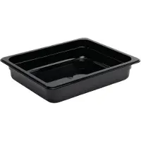 Vogue Gastronormbak Vogue, polycarbonaat, zwart, GN1/2, 65mm diep