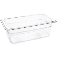 Vogue Gastronormbak Vogue, polycarbonaat, transparant, GN1/4, 100mm diep