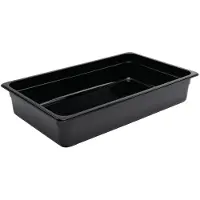 Vogue Gn Bak | Polycarbonaat | Zwart | Gn1/1 | 10cm Hoog | | U455