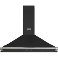 Stoves Richmond CHIM 110PYR BLK wand afzuigkap zwart, 110 cm. breed zuinig energieklasse A