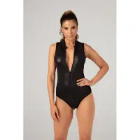 Christine le Duc 2-way zipper Body Xenna - XL - Zwart