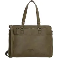 Enrico Benetti Lily 66450 dames laptoptas/ business schoudertas 14" laptopvak - olijf groen