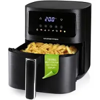 DS Produkte Heißluft-Fritteuse Digital 4,5l 1500W Airfryer 4.5 l 1500 W Met display, Timerfunctie Zwart