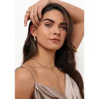 Notre-V Dames Sieraden Ring Round Strass - Goudkleurig - Maat ONESIZE