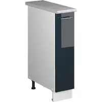 Vicco Apotheekkast Fame-Line, Donkerblauw hoogglans/Wit, 20 cm, WB Marmer