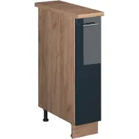 Vicco Apotheekkast Fame-Line, Donkerblauw hoogglans/Goudkleurig Eiken, 20 cm, WB Eik