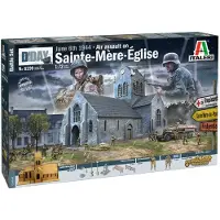 Italeri Modelbouwpakket Diorama - 6199 Battle of Normandy Sainte-Mere-Eglise 6 June 1944 - Battle Set Plastic - 1:72 - Modelbouw