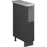 Vicco Apotheekkast Fame-Line, Antraciet Hoogglans/Antraciet, 20 cm, WB Marmer
