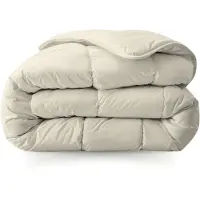 Zelesta Everyday Uni Sand Beach 200x200cm - Dekbed zonder overtrek - Wasbaar hoesloos dekbed - Bedrukt dekbed - All year zomerdekbed & winterdekbed