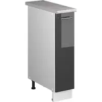 Vicco Apotheekkast Fame-Line Antraciet Hoogglans/Wit 20 cm, WB Marmer, Model 62065