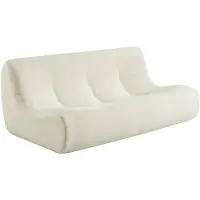 Sweeek Fauteuil boucléstof 3 zitplaatsen Wit