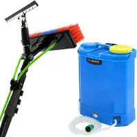 MonsterShop Maxblast waterreinigingsset - rood/blauw - 16l/7,35m - 3-weg connector