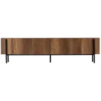 CALICOSY - TV-meubel met 2 klepdeuren en metalen poten L180 cm - ATLAS