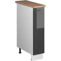 Vicco Apotheekkast Fame-Line, Antraciet Hoogglans/Wit, 20 cm, WB Eik