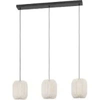Eglo Belgrave Hanglamp - E27 - 88 cm - Zwart/Wit - Papier