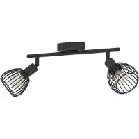 Eglo 2-lichts draadlamp spotje Sonnino zwart - E14