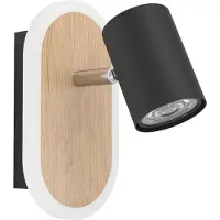 Eglo Wandlamp Rimbocchi - Zwart, Houteffect - Warm Wit - 7w