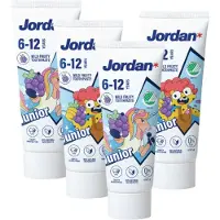Jordan 4 x - Junior - Tandpasta - 6-12 jaar - 50 ml - Tandpasta Voor Kinderen - Tandpasta 6-12 Jaar - Fluoride 1450 Ppm - Wisselgebit Bescherming - Gaatjesvoorkomend