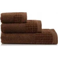 Zwoltex Luxe Paulo 3 Handdoek 50x100cm Katoen Bruin