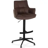 Hjh LIVING Eetkamerstoel / draaistoel SOLAO LIFE HIGH stof bruin