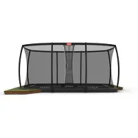 Berg Trampoline FlatGround Ultim Champion 500 Grey + Safety Net Deluxe XL